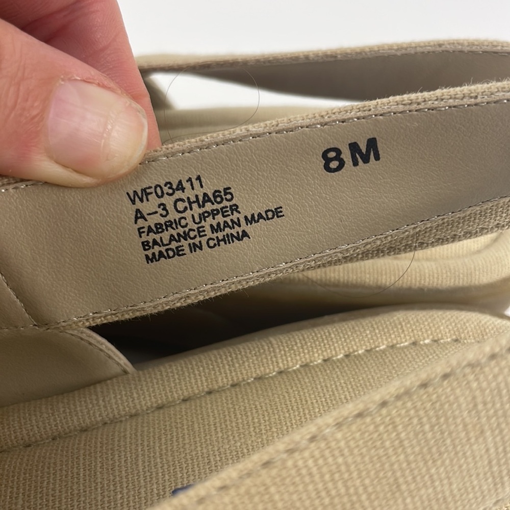 Keds | Beige Canvas Open Toe Slip On Sling Back Comfort Sandal Shoe Size 8 - Picture 2 of 9